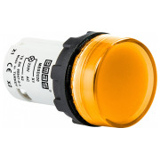 Светосигнальная арматура моноблочная светодиодная 220В желтая (плоское стекло), EMAS мини-фото