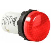 Светосигнальная арматура моноблочная светодиодная 24В красная (ячеистое стекло), EMAS мини-фото