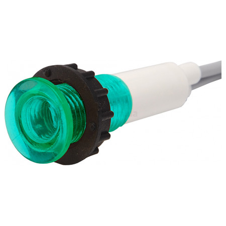 Світлосигнальна арматура 10мм неонова лампа 220В зелена (серія S), EMAS (S100NY) фото