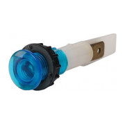 Светосигнальная арматура 10мм с зажимами MS 6.3×0.8мм неоновая лампа 220В синяя (серия S), EMAS мини-фото