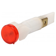 Світлосигнальна арматура 10мм із затисками неонова лампа 220В червона (серія S), EMAS міні-фото