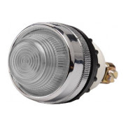 Світлосигнальна арматура 22мм із конічною лінзою лампа 220В біла (серія S), EMAS міні-фото