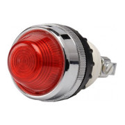 Світлосигнальна арматура 22мм із конічною лінзою лампа 220В червона (серія S), EMAS міні-фото