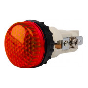 Світлосигнальна арматура 22мм з різьбою та затисками лампа неонова 220В червона (серія S), EMAS міні-фото