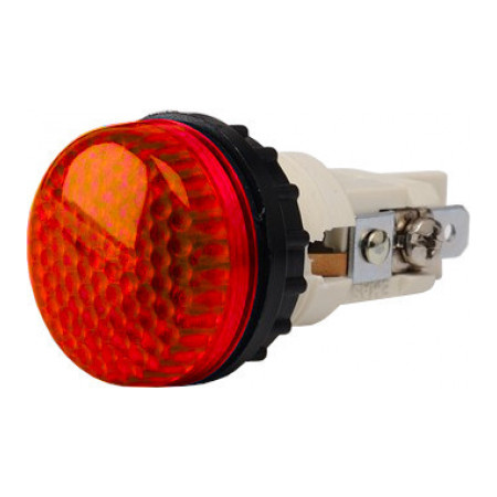 Світлосигнальна арматура 22мм з різьбою та затисками лампа неонова 220В червона (серія S), EMAS (S224NK) фото