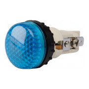 Светосигнальная арматура 22мм с резьбой и зажимами лампа неонова 220В синяя (серия S), EMAS мини-фото