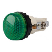 Светосигнальная арматура 22мм с патроном Ba9S резьбой и зажимами без лампы зеленая (серия S), EMAS мини-фото