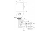 Колонна световая 1-уровневая с зуммером 24V AC/DC, EMAS изображение 2 (габаритные размеры)