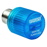 Світлодіод блимаючий 220В синій, EMAS міні-фото