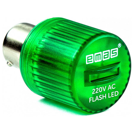Светодиод мигающий 220В зеленый, EMAS (IKMF220Y) фото