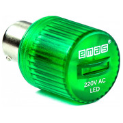 Светодиод 220В зеленый, EMAS мини-фото