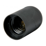 Патрон пластиковий E27 чорний e.lamp socket.E27.pl.black, E.NEXT міні-фото