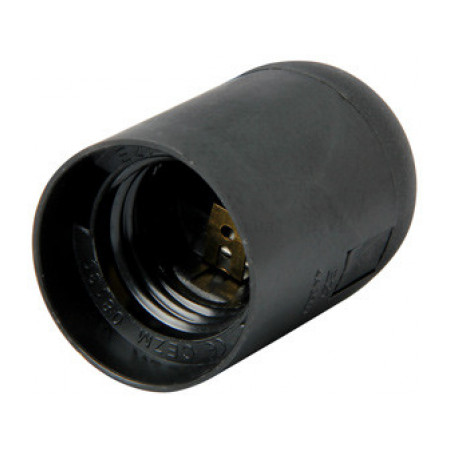 Патрон пластиковый E27 черный e.lamp socket.E27.pl.black, E.NEXT (s9100009) фото