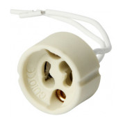 Патрон керамічний GU10 білий e.lamp socket.GU10.cer, E.NEXT міні-фото