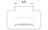 Скрепа стальная e.steel.fastener.pro.6,5, E.NEXT изображение 2 (габаритные размеры)