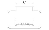 Скріпа сталева e.steel.fastener.pro.9,5, E.NEXT зображення 2 (габаритні розміри)