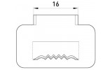 Скрепа стальная e.steel.fastener.pro.16, E.NEXT изображение 2 (габаритные размеры)