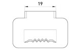 Скрепа стальная e.steel.fastener.pro.19, E.NEXT изображение 2 (габаритные размеры)