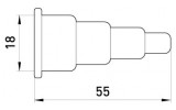 Колпачок кабельный резиновый e.end.ins.16.150, E.NEXT изображение 4 (габаритные размеры)