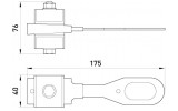Затискач анкерний ізольований посилений 4×(16-25) мм² e.i.clamp.4.16.25.zr, E.NEXT зображення 2 (габаритні розміри)
