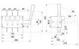 Габаритні розміри розривного вимикача-роз'єднувача E.NEXT e.VR32.R250 зображення