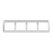 Рамка чотирьохпостова горизонтальна біла e.install.stand.frame.4 серія e.standard, E.NEXT міні-фото