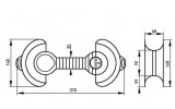 Пластиковая рамка для намотки кабеля e.f.es.rxj.01, E.NEXT изображение 2 (габаритные размеры)