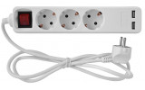 Подовжувач на 3 гнізда 1.5м з заземленням, USB-зарядкою і вимикачем baby protect e.es.3.1.5.z.s.b.2.usb, E.NEXT зображення 2
