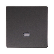 Клавиша одинарная с окошком для подсветки "антрацит" e.lux.11171L.pn.l.anthracite, E.NEXT Клавиша одинарная с окошком для подсветки "антрацит" e.lux.11171L.pn.l.anthracite, E.NEXT мини-фото
