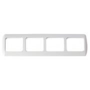 Рамка чотирьохпостова горизонтальна біла e.install.stand.frame.4 серія e.standard, E.NEXT міні-фото