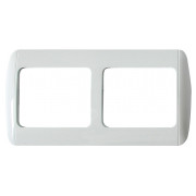 Рамка двохпостова горизонтальна біла e.install.stand.frame.2 серія e.standard, E.NEXT міні-фото