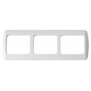 Рамка трьохпостова горизонтальна біла e.install.stand.frame.3 серія e.standard, E.NEXT міні-фото