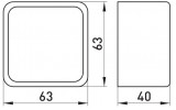 Габаритні розміри вимикачів E.NEXT серії E.TOUCH зображення