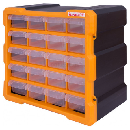 Органайзер пластиковий 267×157×262 мм 20-секційний e.toolbox.pro.18, E.NEXT (t011018) фото