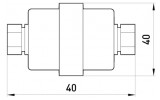 Габаритные размеры изолятора силовой шины E.NEXT e.bus.sm.stand.40 изображение