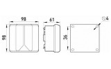 Коробка распределительная e.industrial.db.904 98×98×61 без клеммной колодки, E.NEXT изображение 2 (габаритные размеры)