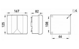Коробка розподільча e.industrial.db.910 167×125×83 без клемної колодки, E.NEXT зображення 2 (габаритні розміри)