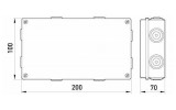 Коробка распределительная e.db.pro.200.100.70, E.NEXT изображение 2 (габаритные размеры)
