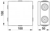 Коробка распределительная e.db.pro.100.100.50u, E.NEXT изображение 5 (габаритные размеры)