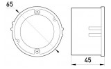 Коробка установочна e.db.stand.209.d65 гіпсокартон блочна упор металевий, E.NEXT зображення 2 (габаритні розміри)