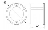 Коробка установочная e.db.stand.103.d65 гипсокартон одиночная упор ПВХ, E.NEXT изображение 2 (габаритные размеры)