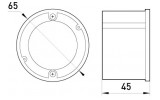 Коробка установочная e.db.stand.203.d65 гипсокартон одиночная упор металлический, E.NEXT изображение 2 (габаритные размеры)