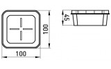 Коробка распределительная e.db.stand.100.100.45 кирпич/бетон, E.NEXT изображение 2 (габаритные размеры)