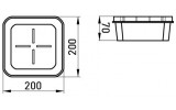 Коробка розподільча e.db.stand.200.200.70 цегла/бетон, E.NEXT зображення 2 (габаритні розміри)