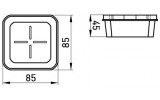 Коробка распределительная e.db.stand.85.85.45.gk гипсокартон, E.NEXT изображение 2 (габаритные размеры)