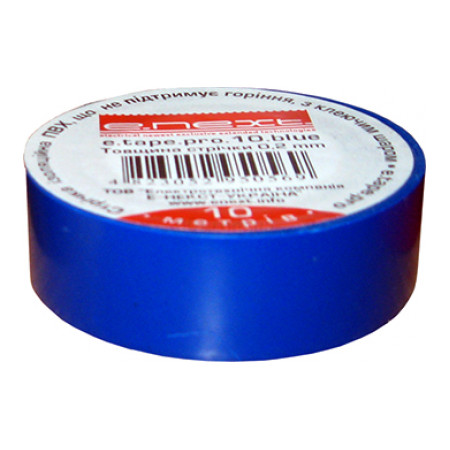 Изолента 0,2×19 мм синяя (10 м) e.tape.pro.10.blue, E.NEXT (p0450005) фото