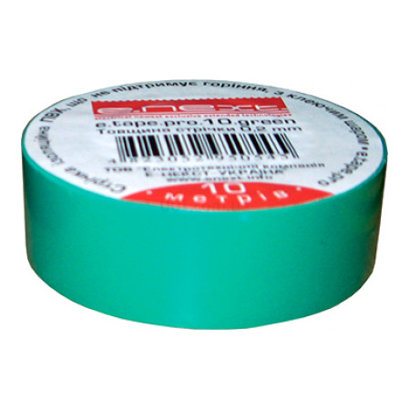 Изолента 0,2×19 мм зеленая (10 м) e.tape.pro.10.green, E.NEXT (p0450003) фото