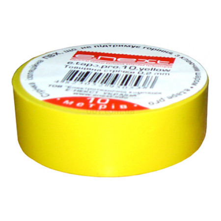 Изолента 0,2×19 мм желтая (10 м) e.tape.pro.10.yellow, E.NEXT (p0450002) фото