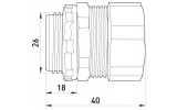 Ввод прямой для металлорукава 18 мм (3/4") e.met.dir.stand.sldx.18, E.NEXT изображение 2 (габаритные размеры)