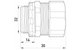 Ввод прямой для металлорукава 25 мм (1") e.met.dir.stand.sldx.25, E.NEXT изображение 2 (габаритные размеры)